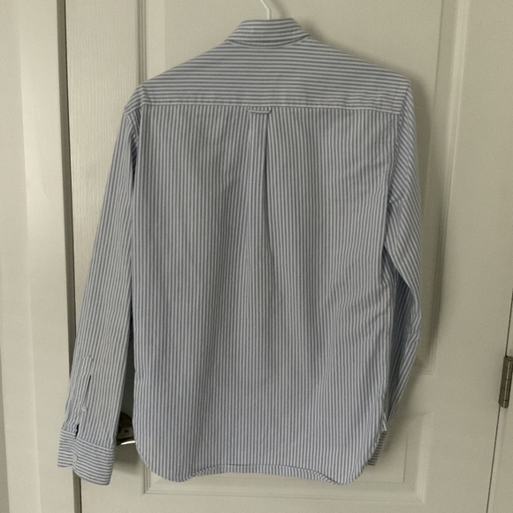 SOLD- Maison Kitsuné Men's Blue and White Striped Oxford Shirt- size FR39 - Picture 2 of 6